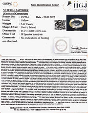 3.67/CT Natural Ceylonese Pukhraj with Govt Lab Certificate-YELSA9V